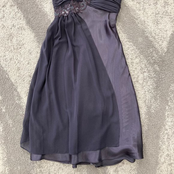 Purple-ish Grey Le Chateau Single Strap Dress - Picture 3 of 6